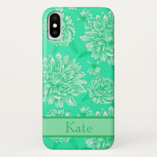 Capa Para iPhone Da Case-Mate Mint Floral Monograma