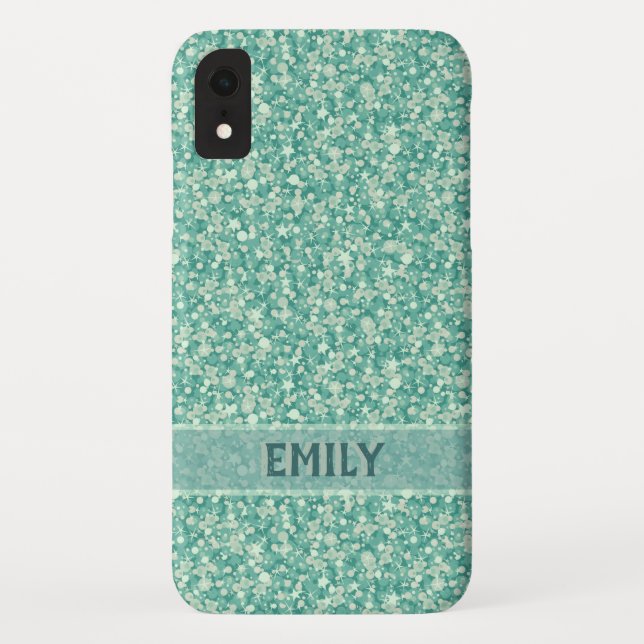 Capa Para iPhone, Case-Mate Minúscula Glitter Verde (Verso)