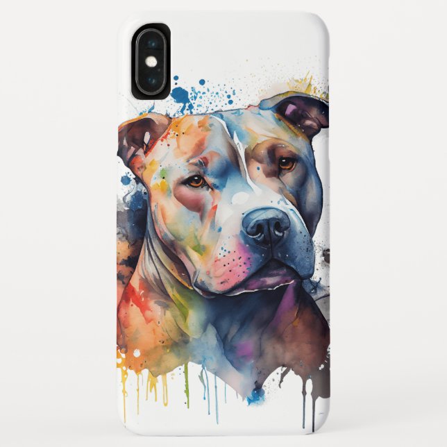 Capa Para iPhone, Case-Mate Mirada tierna + corazón fuerte: pitbull (Verso)