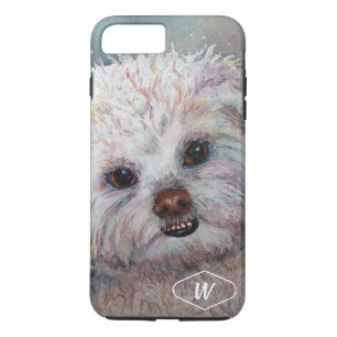 CAPA iPhone 8 PLUS/7 PLUS MISTURA MALTESA BRANCA DOCE DE YORKIE