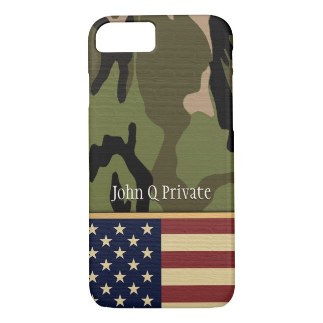 Capa Para iPhone, Case-Mate Modelo conhecido de Camo da bandeira americana (Verso)