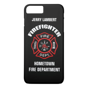 Capa iPhone 8 Plus/7 Plus Modelo de Nome do Bombeiro