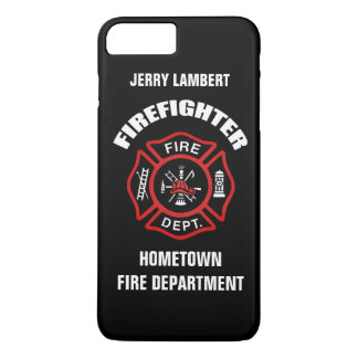 Capa iPhone 8 Plus/7 Plus Modelo de Nome do Bombeiro