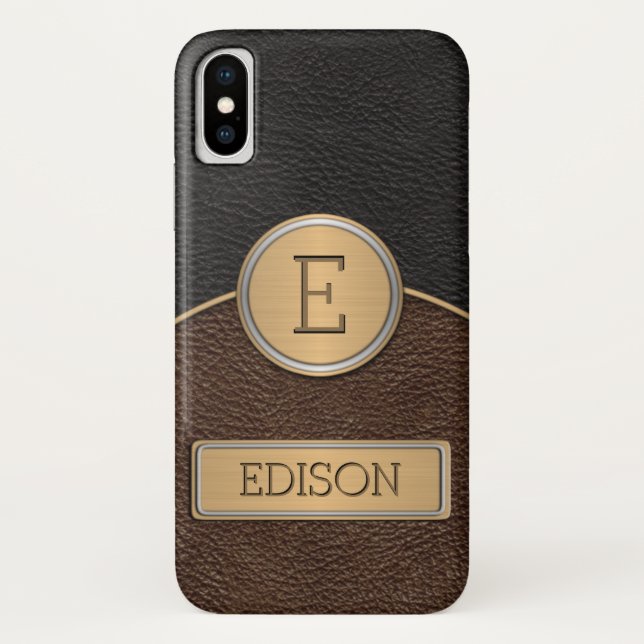 Capa Para iPhone, Case-Mate Modelo executivo do nome do monograma (Verso)