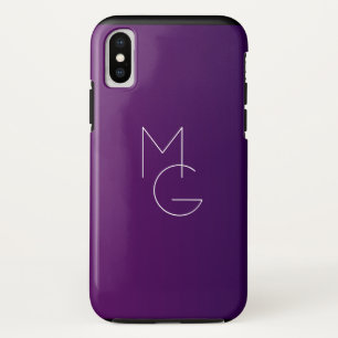 Capa Para iPhone Da Case-Mate Modern 2 Iniciais Roxo Fundo Sombreado Sutil