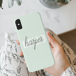 Capa Para iPhone Da Case-Mate Modern Pastel Mint Hello E Você Nome