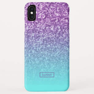 Capa Para iPhone Da Case-Mate Modern Purple Faux Glitter Turquoise Ombre n.o 2