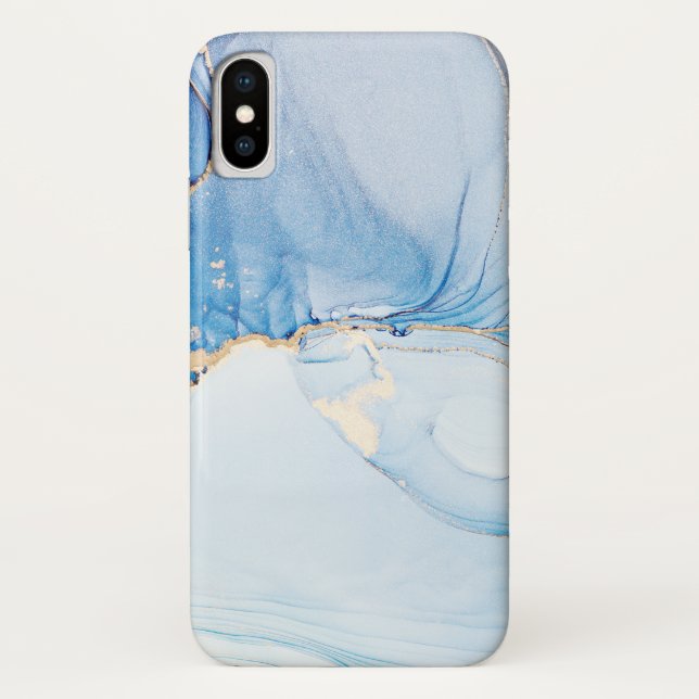 Capa Para iPhone, Case-Mate Modern Stone Dusty Blue Marble (Verso)