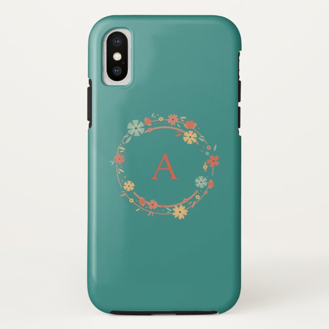 Capa Para iPhone, Case-Mate Moderna e Personalizada Garland Floral (Verso)