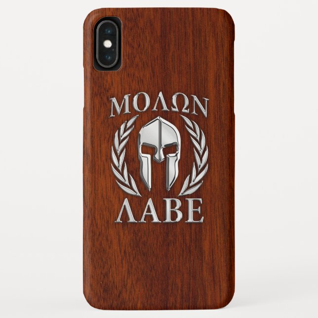 Capa Para iPhone, Case-Mate Molon Labe Spartan Warrior Laurels Chrome Style (Verso)