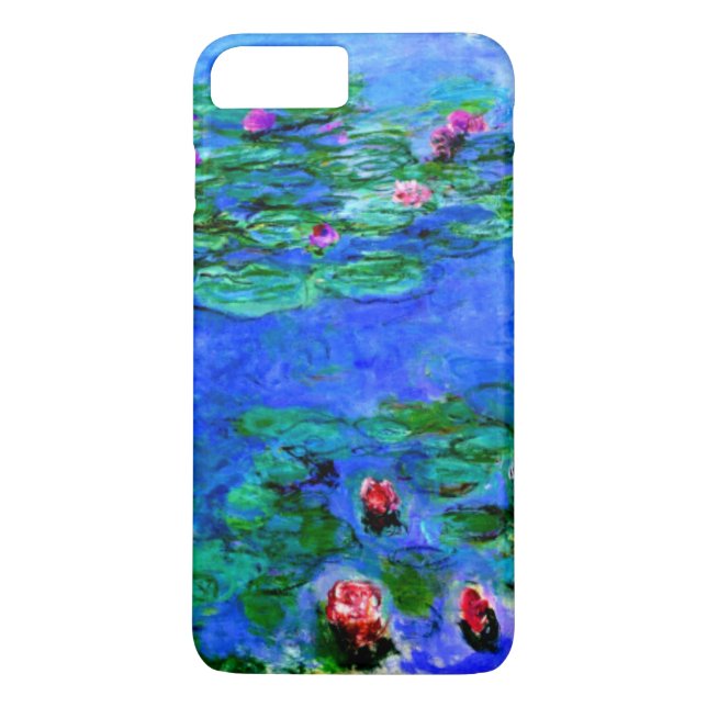 Capa Para iPhone, Case-Mate Monet - Lírios de Água (vermelho) (Verso)