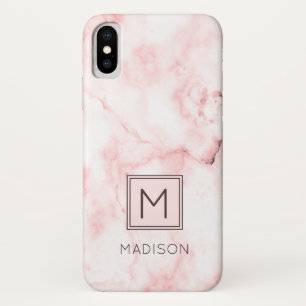 Capa Para iPhone Da Case-Mate Monogram Girly Rosa Bege Mármore