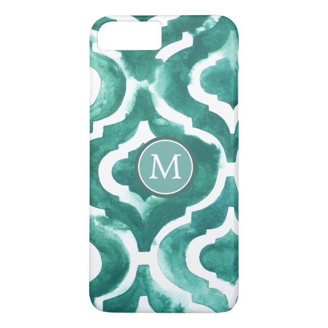 Capa Para iPhone, Case-Mate Monograma | Aquamarine Motif IV (Verso)