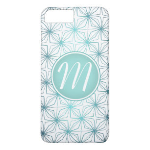 Capa Para iPhone Da Case-Mate Monograma Azul Vintage em Padrão Artsy