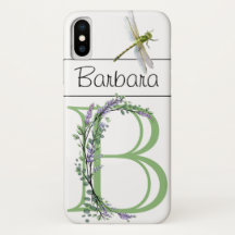 Monograma B Lavanda Eucalipto com Dragonfly
