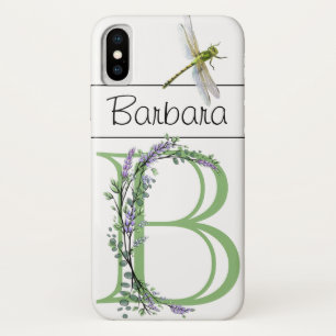Capa Para iPhone Da Case-Mate Monograma B Lavanda Eucalipto com Dragonfly