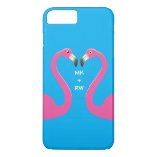 Capa Para iPhone Da Case-Mate Monograma Beijando Flamingos iPhone 7 Plus Azul