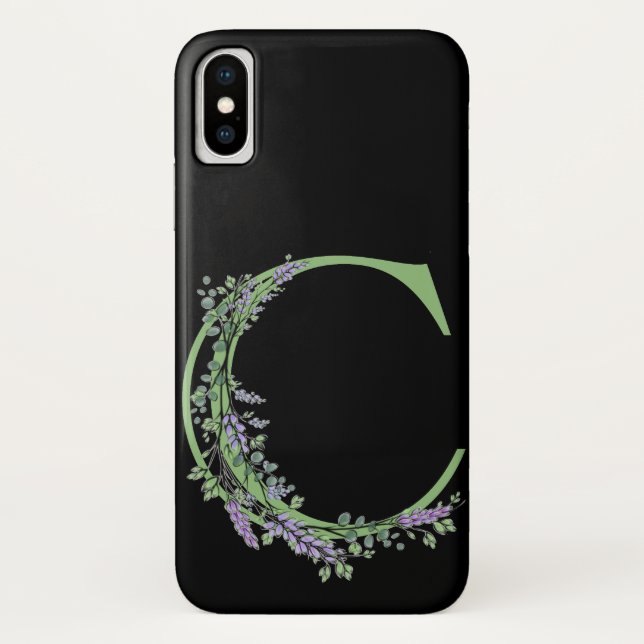 Capa Para iPhone, Case-Mate Monograma C Lavanda Eucalipto (Verso)