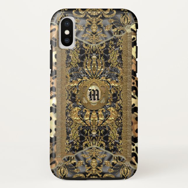 Capa Para iPhone, Case-Mate Monograma Chic Elegante Crisaque (Verso)