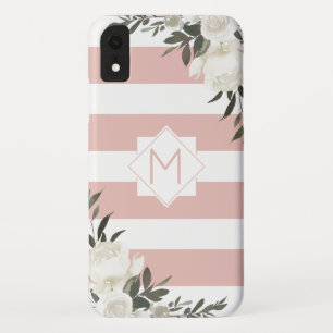 Capa Para iPhone Da Case-Mate Monograma com estrutura fina, cor-de-rosa branco-g