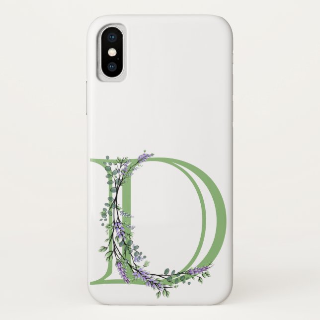 Capa Para iPhone, Case-Mate Monograma D Lavanda Eucalyptus (Verso)