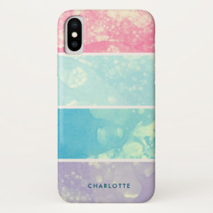 Capa Para iPhone Da Case-Mate monograma da bolha pastosa de aquarelas