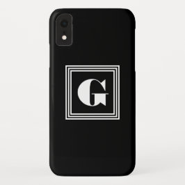 Capa Para iPhone Da Case-Mate Monograma de 3 Quadros Negrito | Preto e branco
