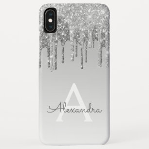 Capa Para iPhone Da Case-Mate Monograma de brilho de prata de luxo