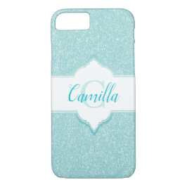 Capa iPhone 8/ 7 Monograma de Coleta Teal