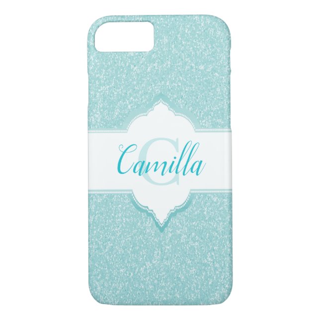 Capa Para iPhone, Case-Mate Monograma de Coleta Teal (Verso)
