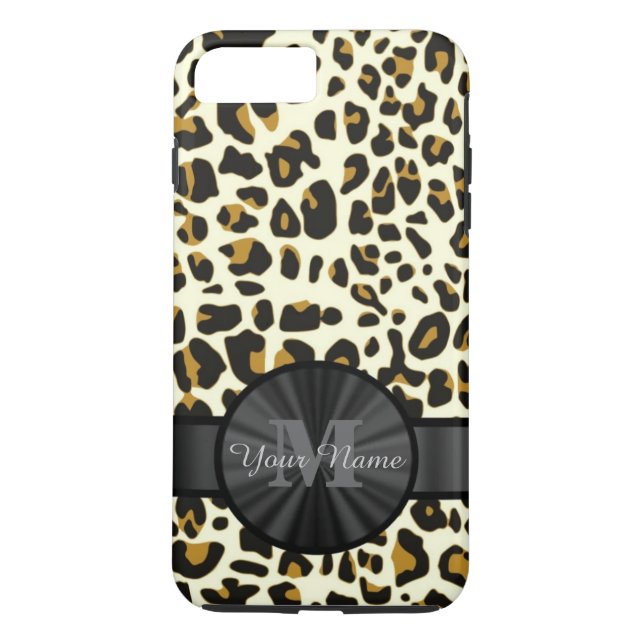 Capa Para iPhone, Case-Mate Monograma de impressão em animais leopardo (Verso)