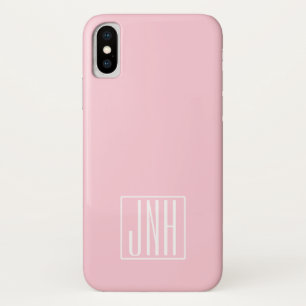 Capa Para iPhone Da Case-Mate Monograma de Iniciais   Rosas claro Brancas