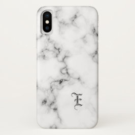 Capa Para iPhone X Monograma de mármore