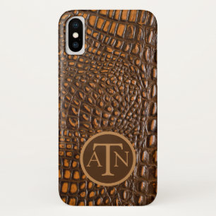 Capa Para iPhone Da Case-Mate Monograma de Pele de Alligador Elegante