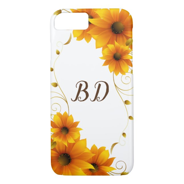 Capa Para iPhone, Case-Mate Monograma de SunFlowers (Verso)