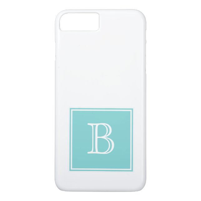 Capa Para iPhone, Case-Mate Monograma de Turquoise Square (Verso)