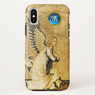 Capa Para iPhone Da Case-Mate MONOGRAMA do ANJO do AVISO, pergaminho