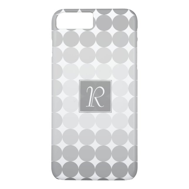 Capa Para iPhone, Case-Mate Monograma dos Círculos das Cinzas Modernas (Verso)