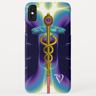Capa Para iPhone XS Max MONOGRAMA Dourada CADUEUS