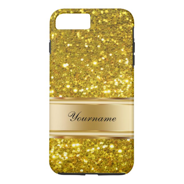 Capa Para iPhone, Case-Mate Monograma Dourado chamativo do brilho (Verso)