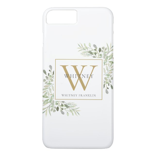 Capa Para iPhone, Case-Mate Monograma Dourado Elegante Modernidade (Verso)