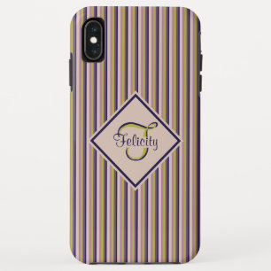 Capa Para iPhone Da Case-Mate Monograma Dourado, violeta, púrpura e rosa