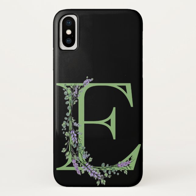 Capa Para iPhone, Case-Mate Monograma E Lavanda Eucalyptus (Verso)