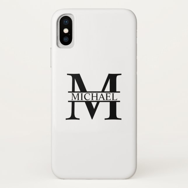 Capa Para iPhone, Case-Mate Monograma e Nome Personalizados (Verso)