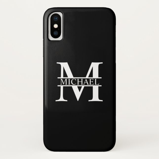 Capa Para iPhone, Case-Mate Monograma e Nome Personalizados (Verso)