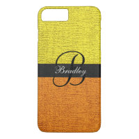 Monograma Elegante Amarelo e Laranja