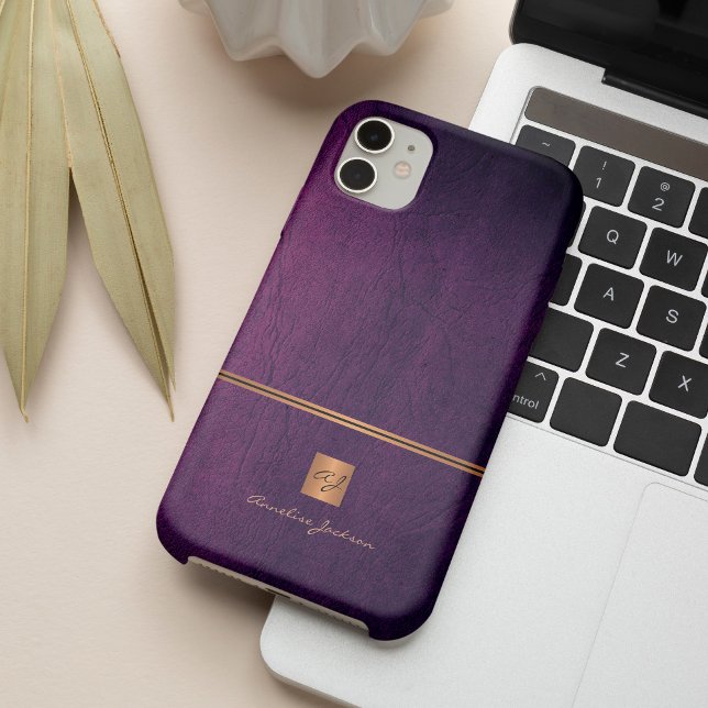 Capa Para iPhone, Case-Mate Monograma elegante de luxo, monograma, com brilho (Criador carregado)