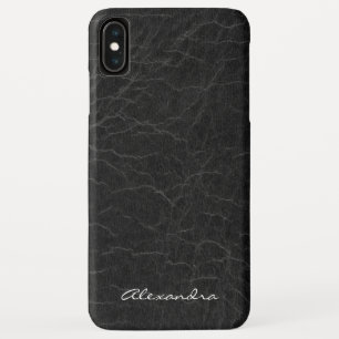 Capa Para iPhone Da Case-Mate Monograma em couro preto escura