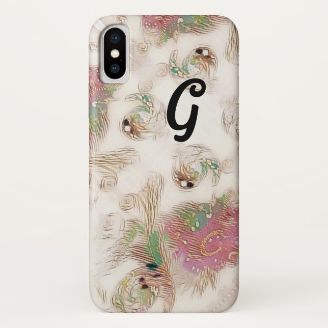 Capa Para iPhone, Case-Mate Monograma - Espiral Rosa (Verso)