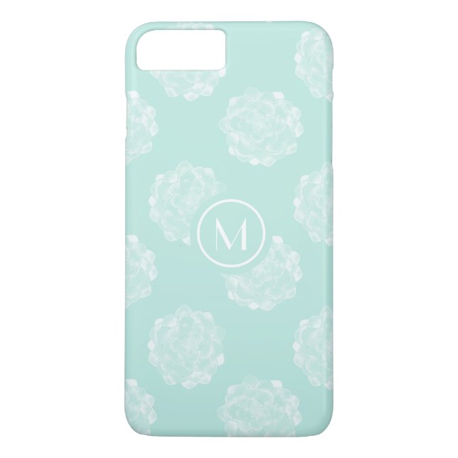 Capa Para iPhone, Case-Mate Monograma | Felicidade vegetal | Pastel Succulent  (Verso)